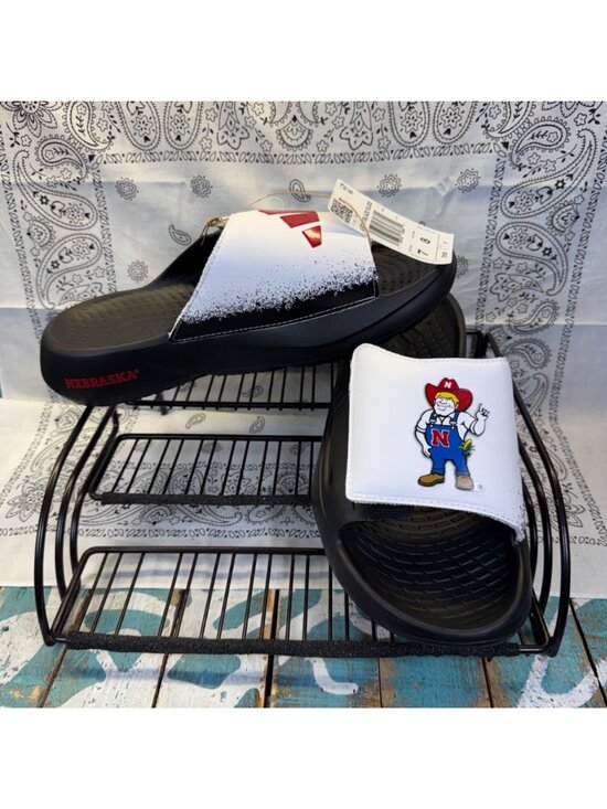NWT adidas Lightblaze Slide Nebraska Cornhuskers team-issued edition Mens 7 Rare main image 9